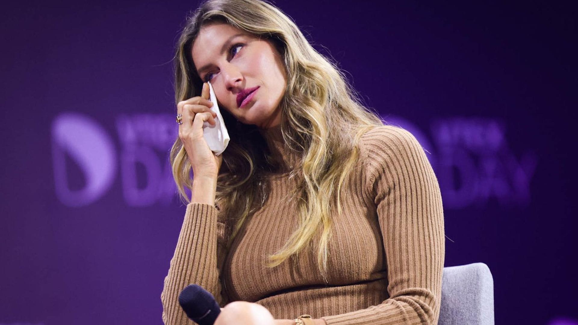 La razón por la que Gisele Bündchen lloró en una reciente aparición pública