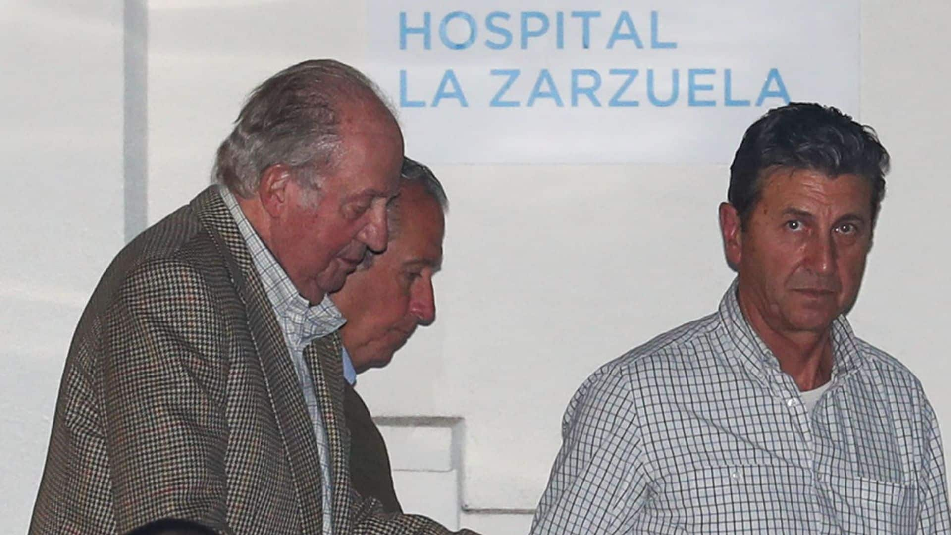 Don Juan Carlos y la infanta Elena visitan a Simoneta Gómez-Acebo en el hospital