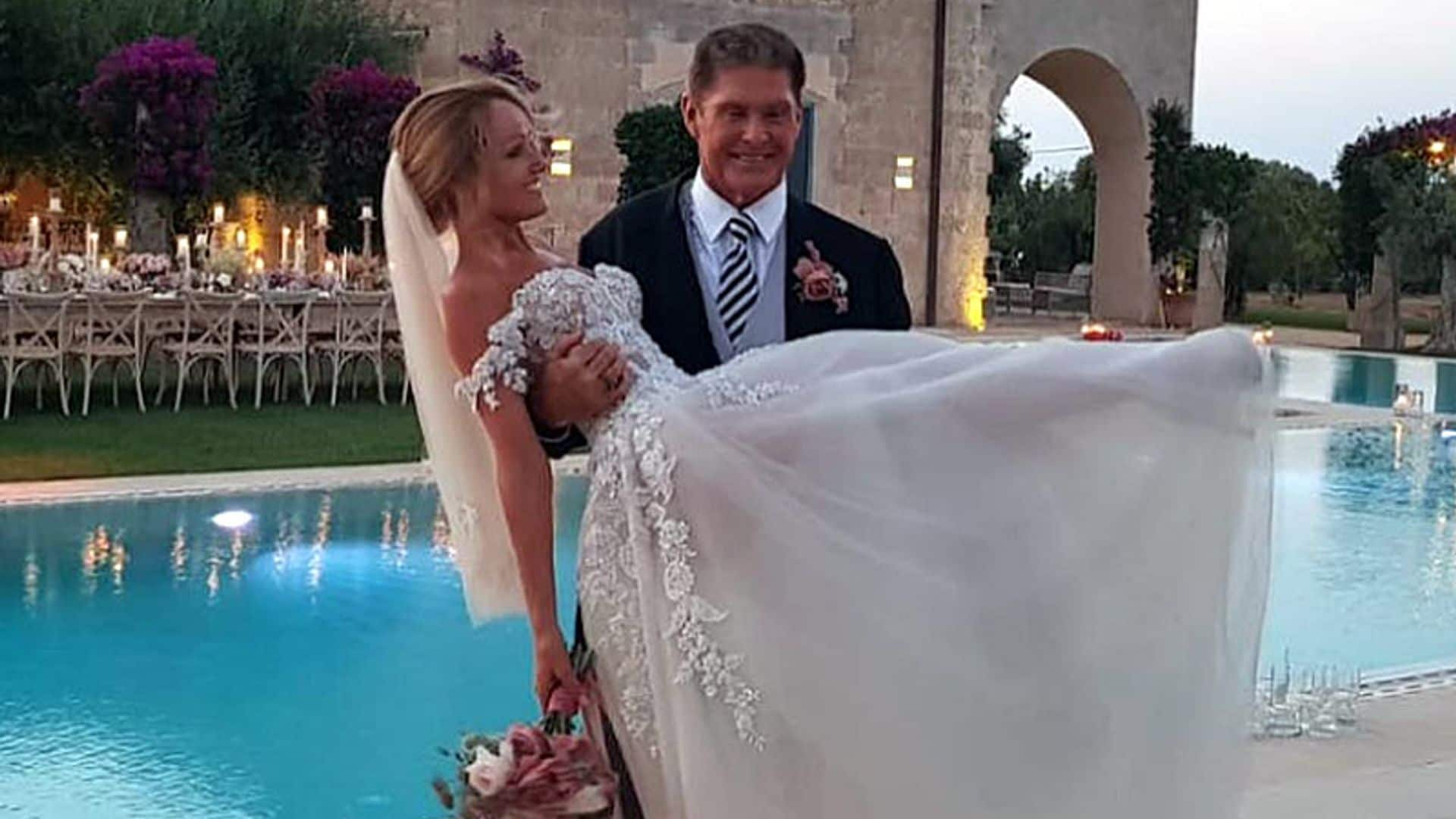 Los románticos vídeos de la boda de David Hasselhoff y Hayley Roberts