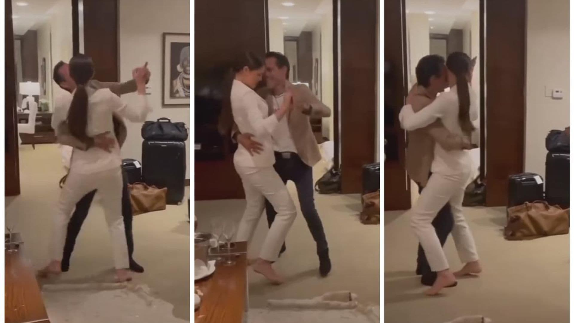 Marc Anthony y Nadia Ferreira sacan sus mejores pasos de baile en Paraguay