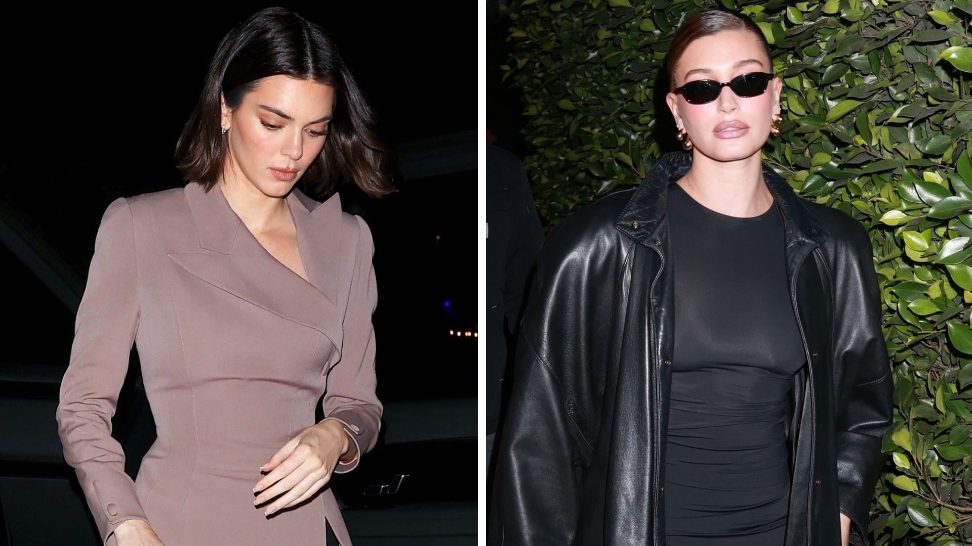 Kendall Jenner y Hailey Bieber coordinan sus 'looks' para salir a cenar