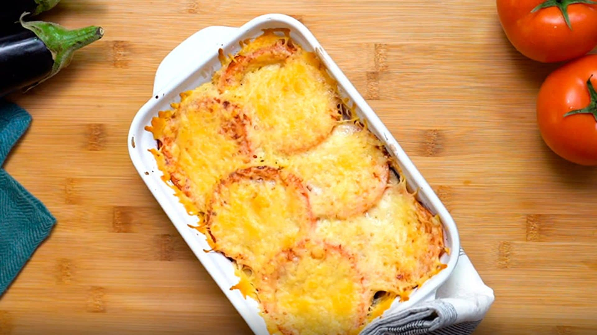 Berenjenas al horno con queso gratinado