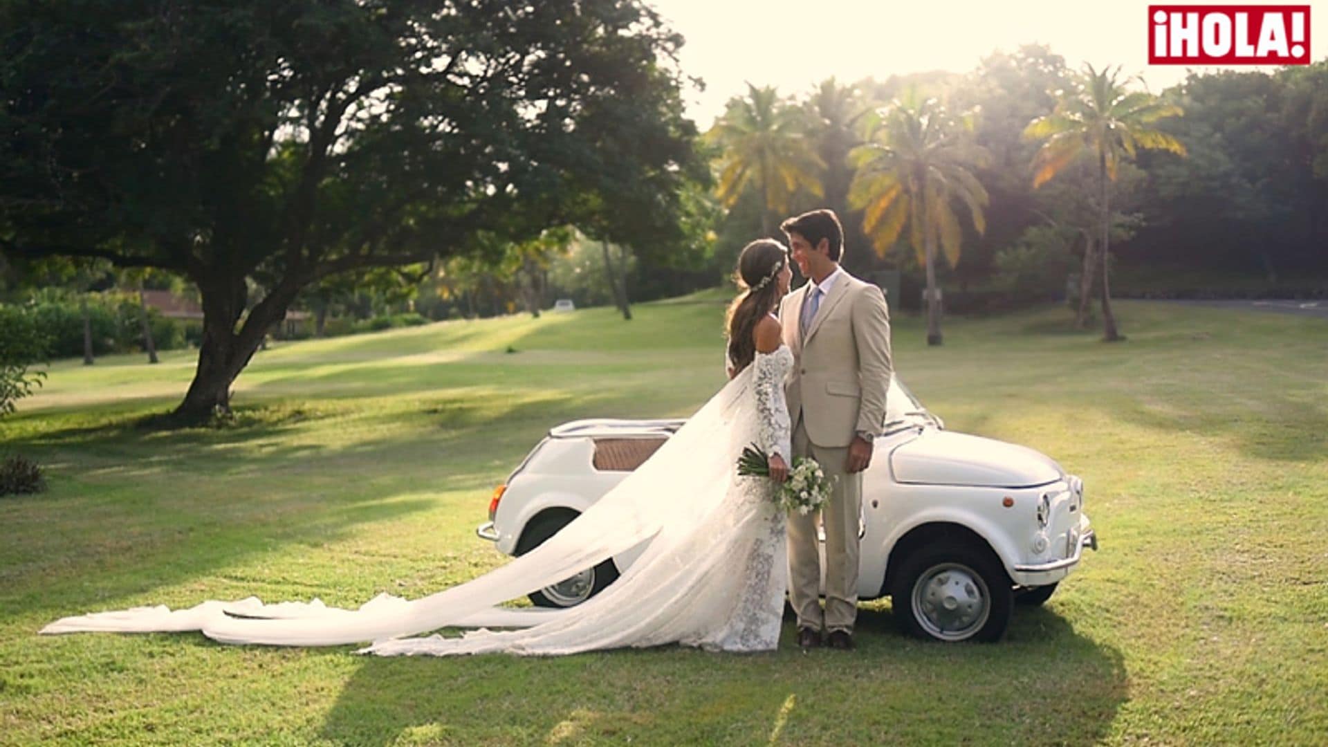 En vídeo: El intercambio de anillos, el original coche de los novios... Así fue la romántica boda de Ana Boyer y Fernando Verdasco