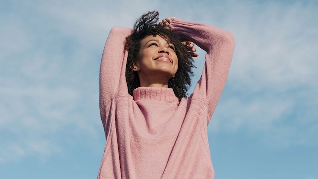 mujer feliz