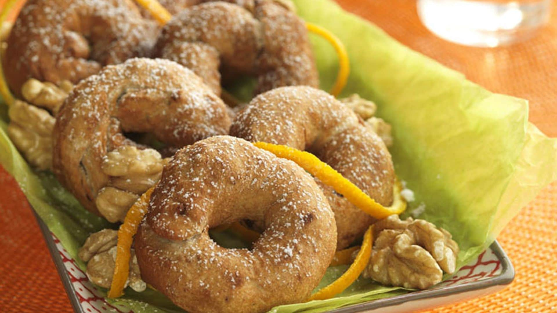 Rosquillas de naranja y nueces