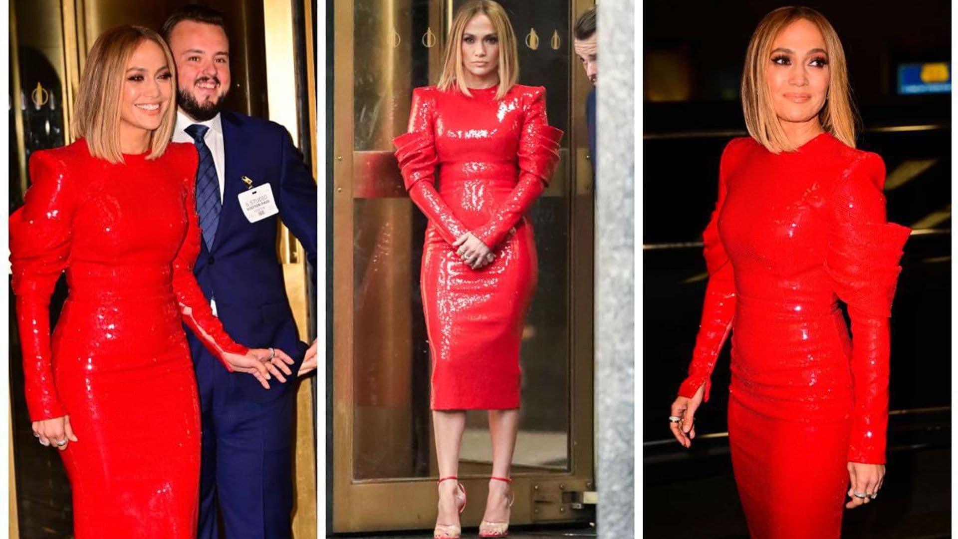 Jennifer Lopez nos enseña cómo elevar un look rojo a su máxima expresión