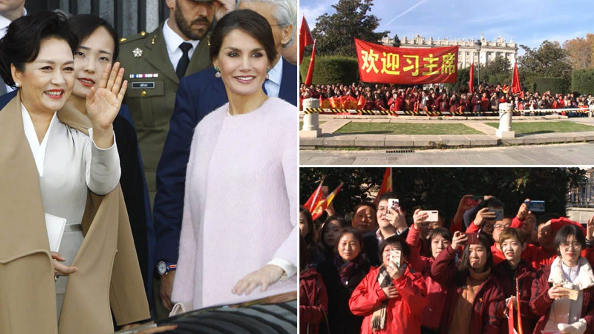 La reina Letizia y Peng Liyuan desatan la locura en el Teatro Real