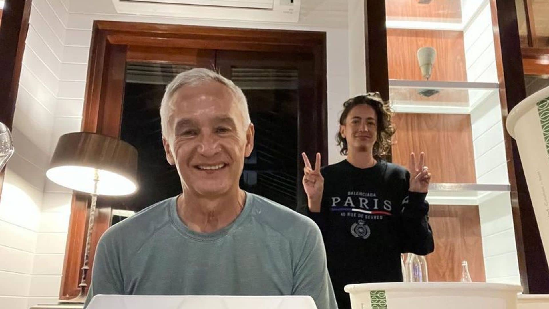 Jorge Ramos con su hija Paola