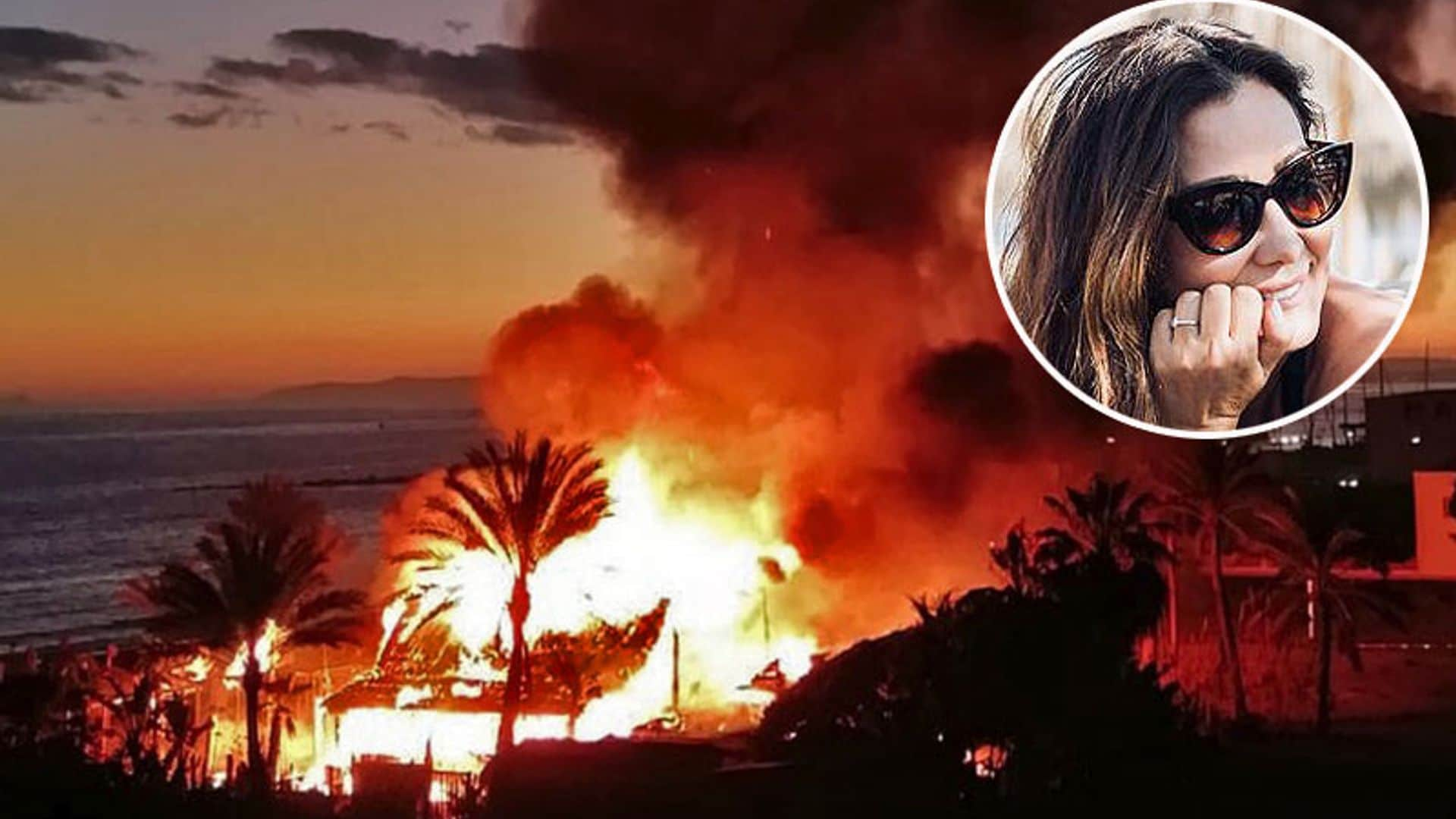 Duro golpe para María Bravo: se incendia su famoso chiringuito en Marbella