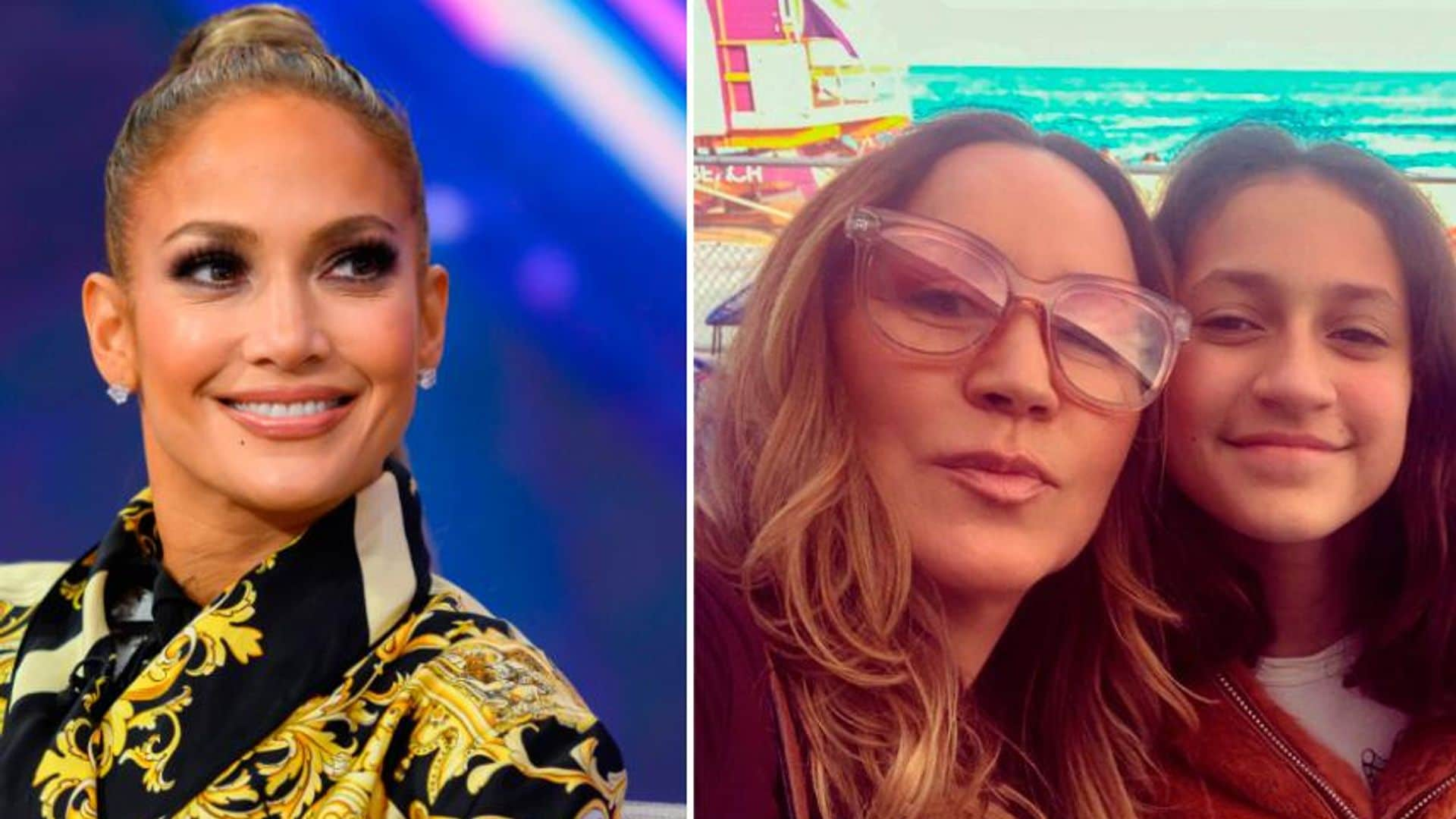 ¡Tarde de chicas! La hija de Jennifer Lopez disfrutó de Art Basel con una amiga de su mamá