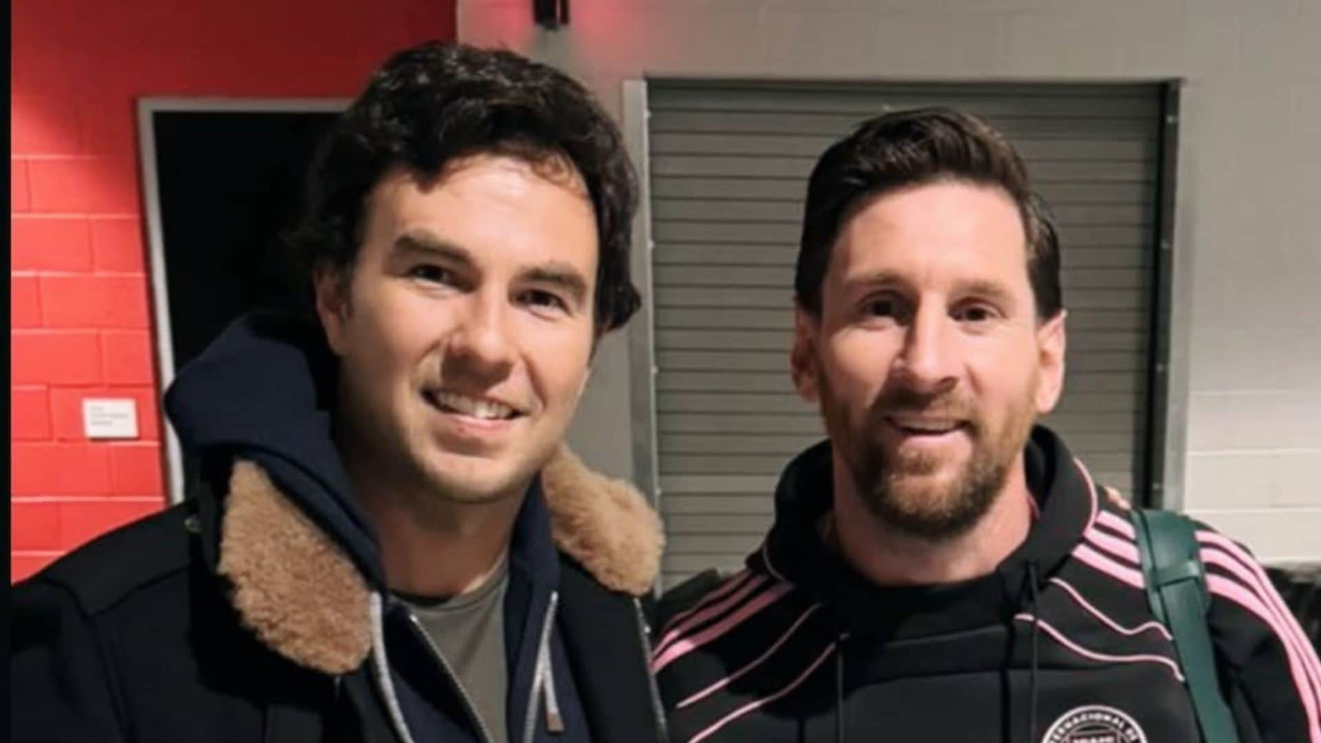 Así fue el encuentro entre Sergio 'Checo' Pérez y Lionel Messi