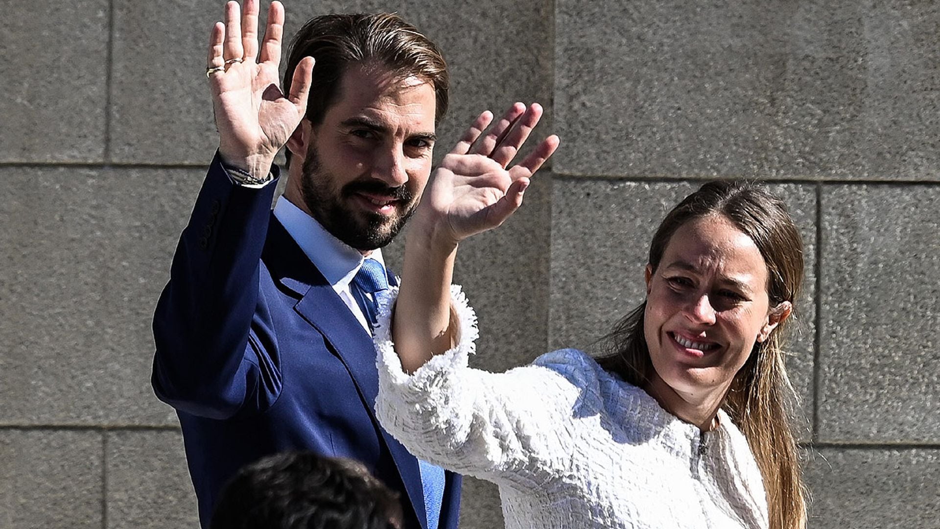 Philippos de Grecia  y Nina Flohr se reúnen horas antes de su boda con el arzobispo que les casará