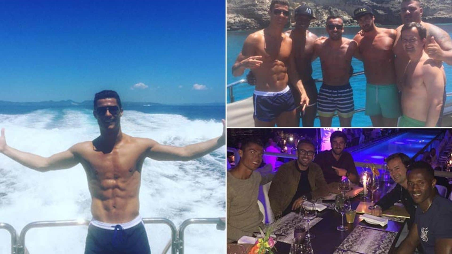 Cristiano Ronaldo se relaja en Ibiza con el 'Dream team' antes de la Eurocopa