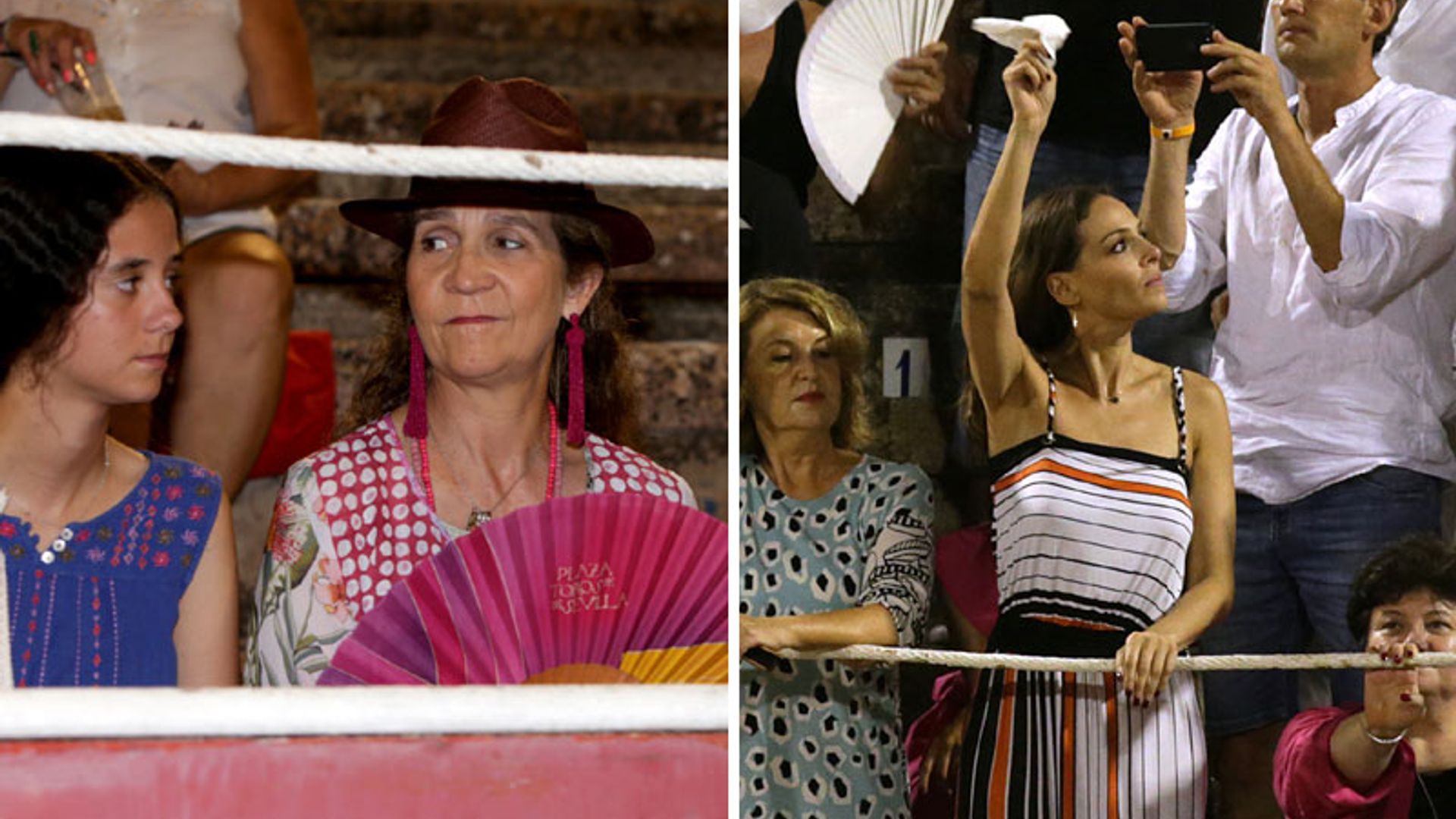 La infanta Elena, con sus hijos, y Eva González no quisieron perderse la corrida de toros de los hermanos Rivera