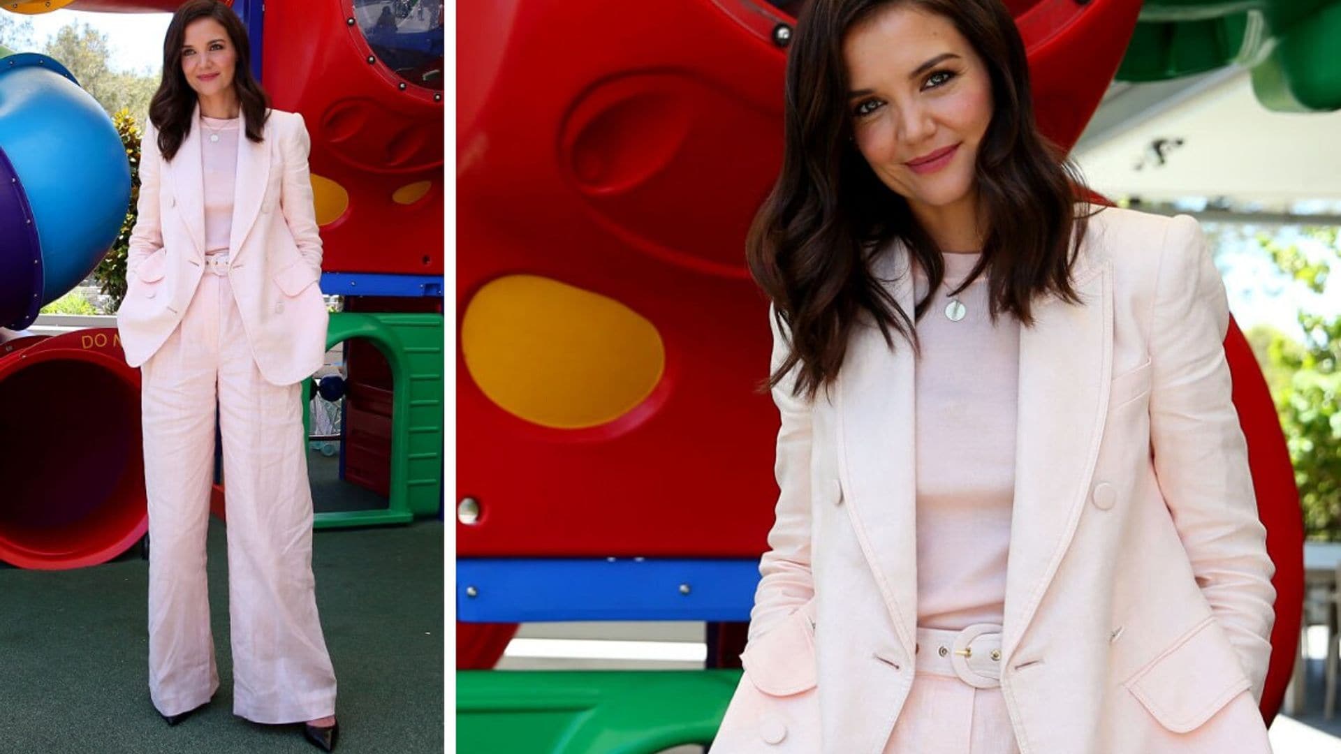 El outfit de Katie Holmes que combina dos tendencias actuales