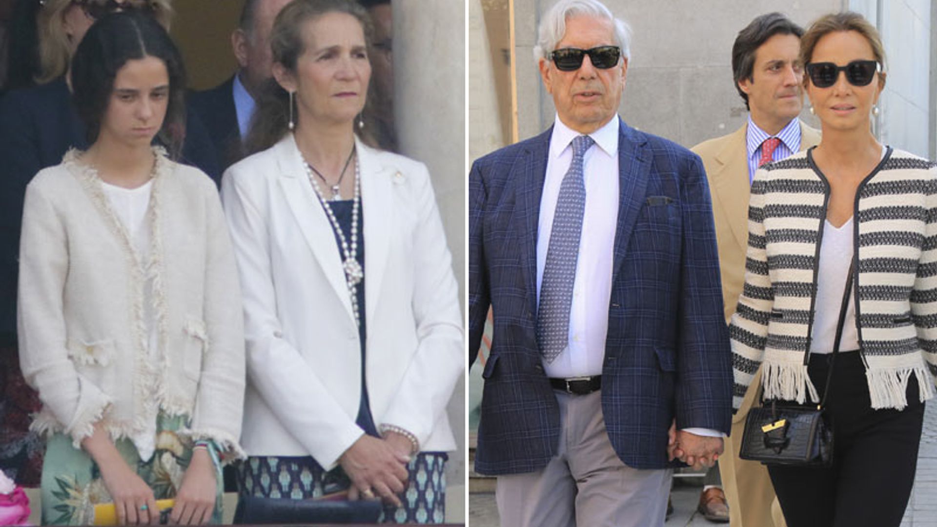 Isabel Preysler con Mario Vargas Llosa, la infanta Elena con su hija... tarde de toros en Sevilla