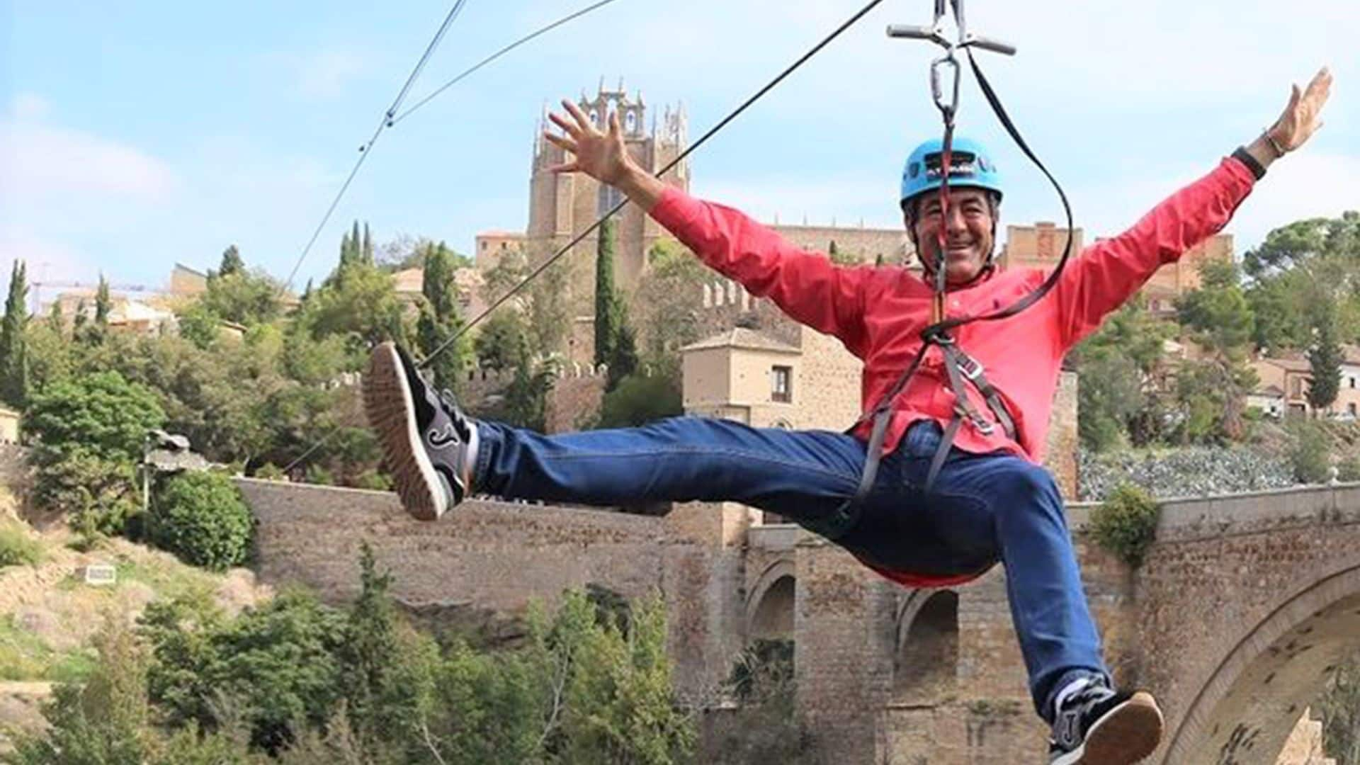 ¡José Bono lanzándose en tirolina! Amelia comparte el vídeo más sorprendente de su padre: todo por sus nietos