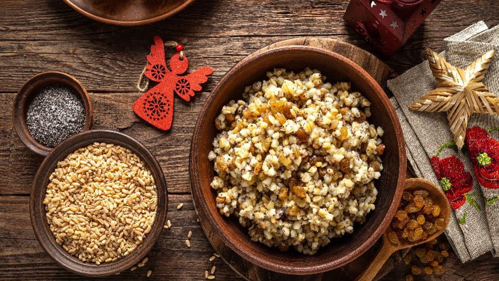 'Porridge' vegano de cebada y uvas pasas