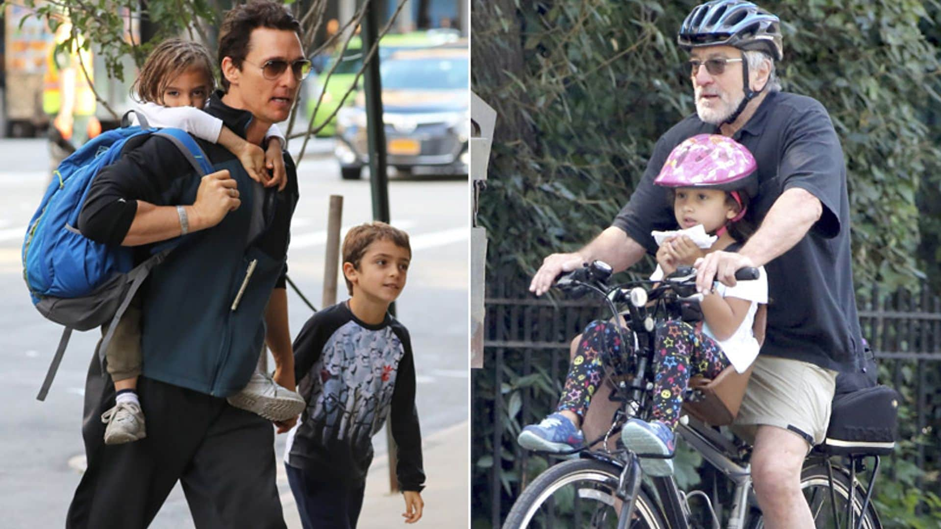 FOTOGALERÍA: Robert de Niro, Matthew McConaughey... papás de cine, ¡con sus hijos a todas partes!