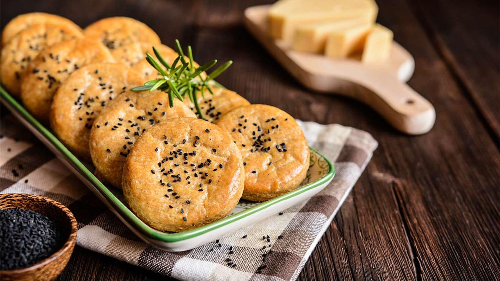 Galletas de queso con sésamo