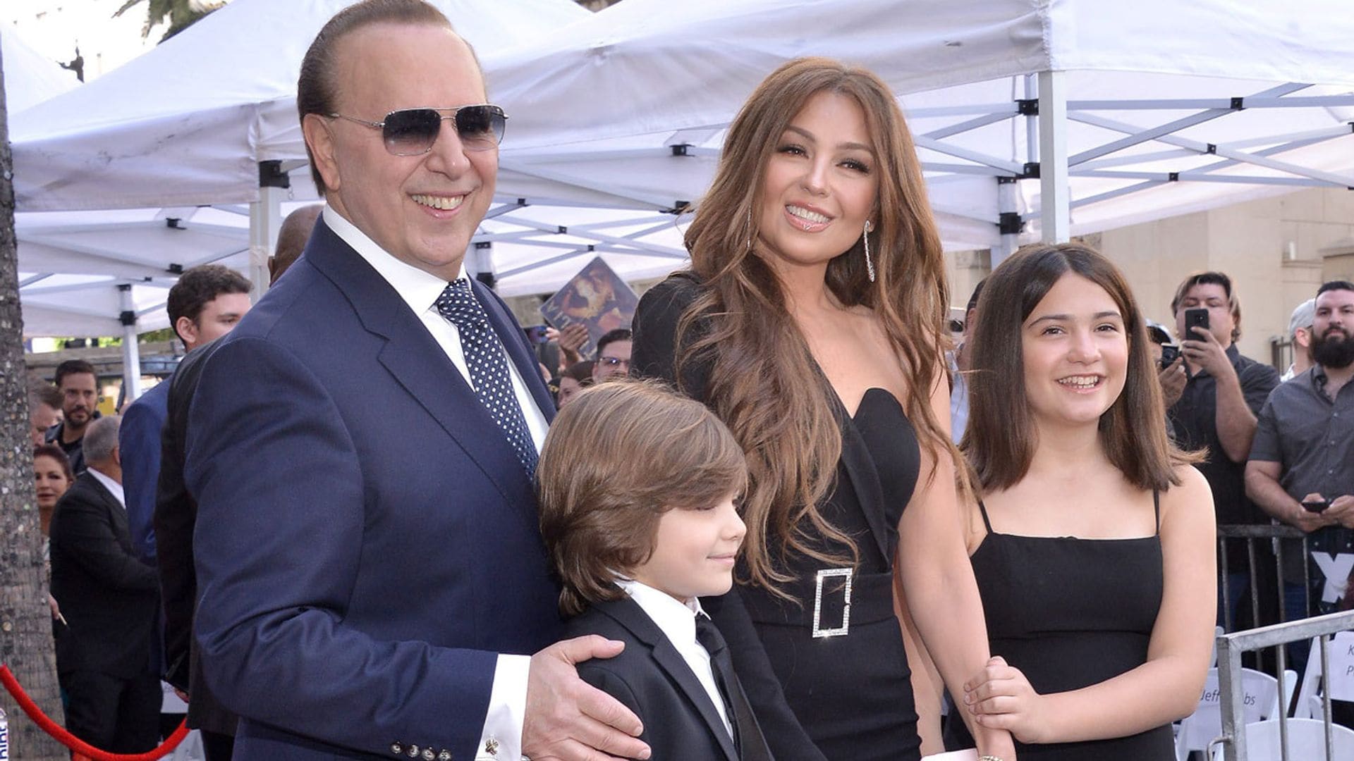 FOTOGALERÍA: Thalía acompaña a Tommy Mottola a recibir uno de los mayores honores de Hollywood