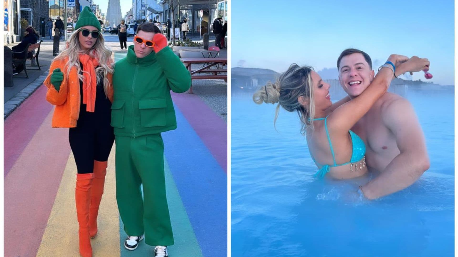 Con un viaje por Islandia, Lele Pons y Guaynaa arrancan los festejos de su primer aniversario de bodas