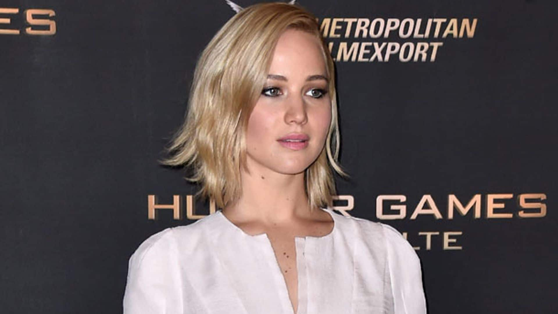 Jennifer Lawrence, mejor con el pelo suelto