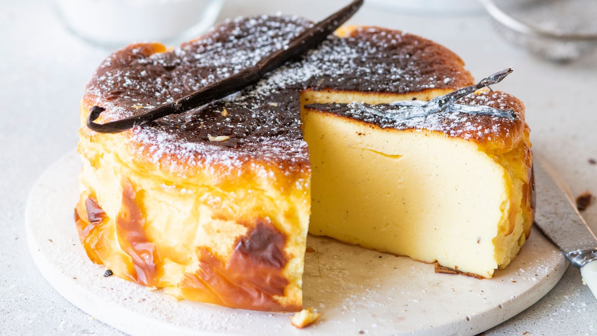 Tarta de queso al horno, fácil y cremosa