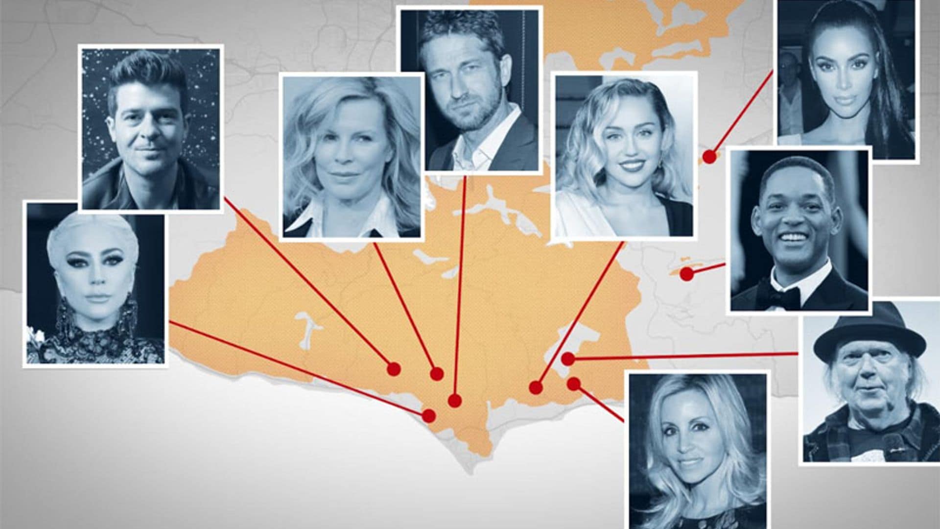 Casas destrozadas y huidas desesperadas: el desolador mapa que dejan los incendios en la California de las 'celebrities'