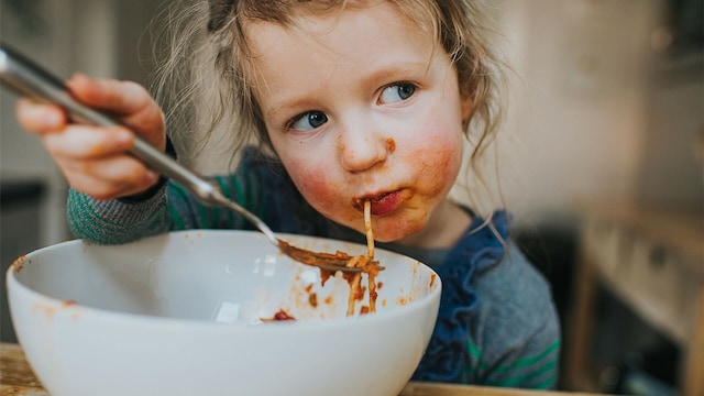 10food for the familycatherine fallsslurping spaghetti