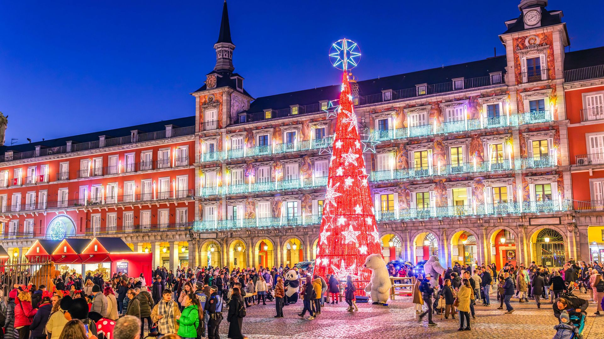 Mercado navideño de la Plaza Mayor de Madrid