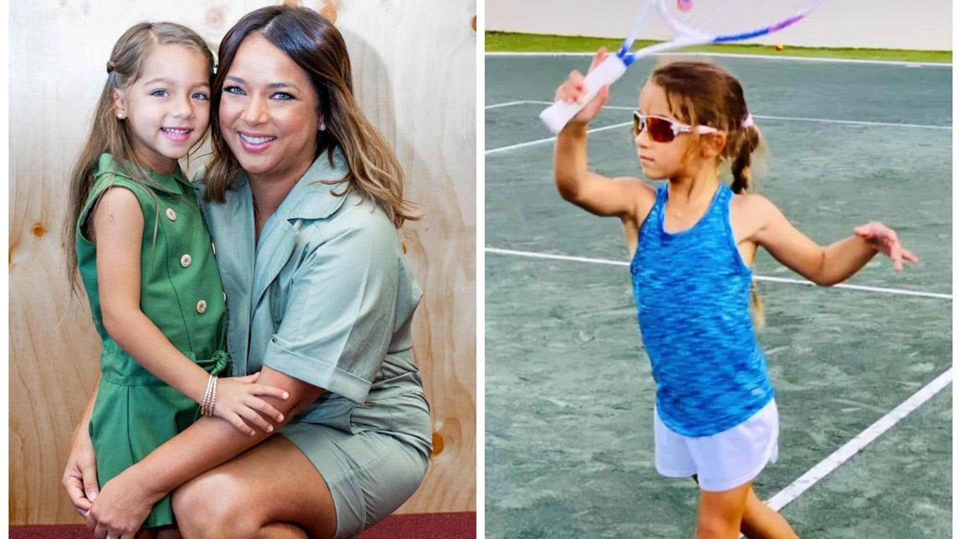 Con elegancia y gracia, así es el estilo de la hija de AdamarI López al jugar tenis