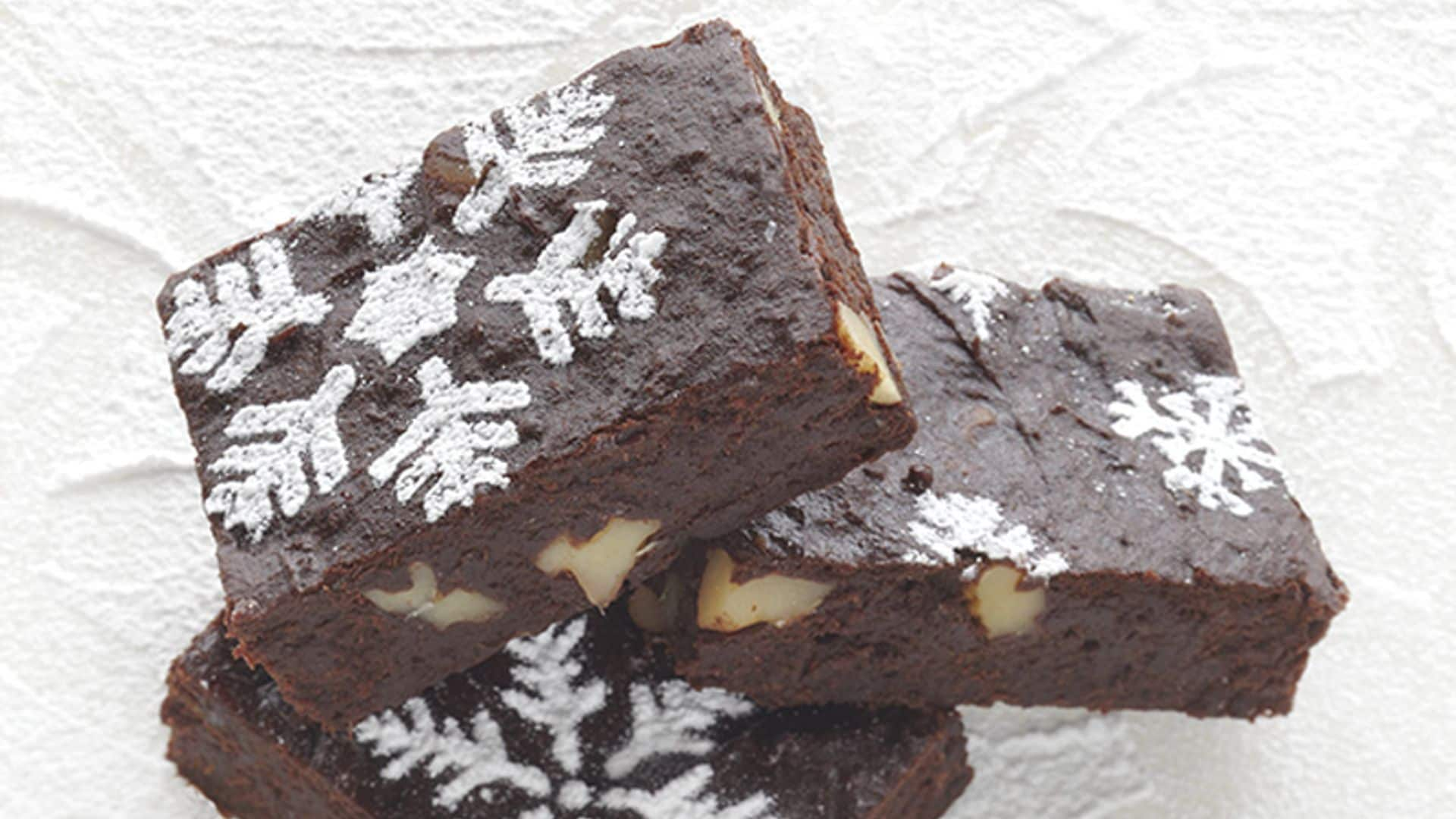 'Brownie' navideño de nueces