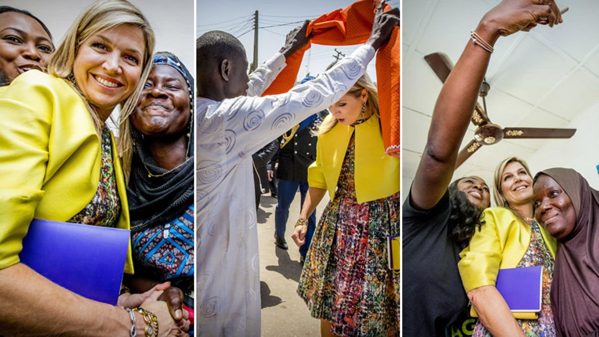 Las fotos más curiosas del viaje de Máxima de Holanda a Nigeria