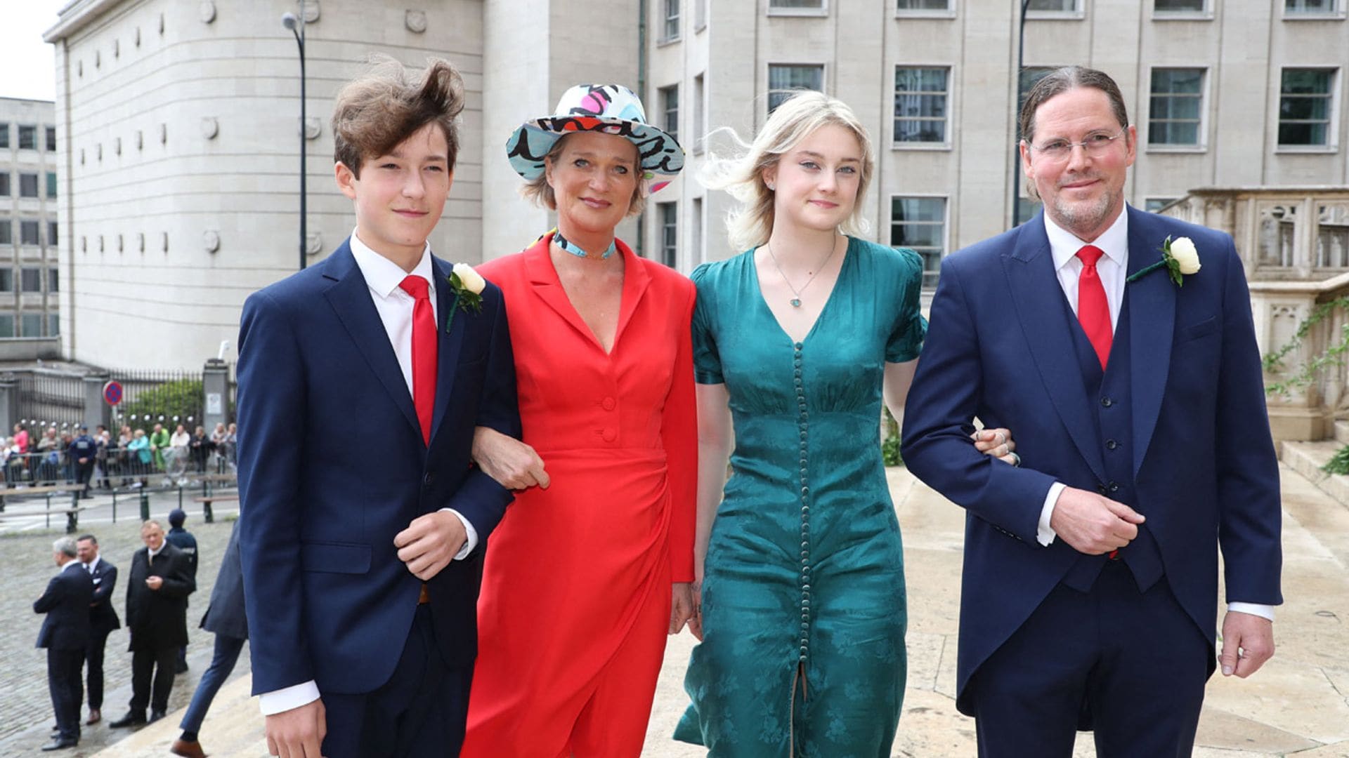 Los hijos de la princesa Delphine, por primera vez en una cita familiar: la boda de María Laura de Bélgica