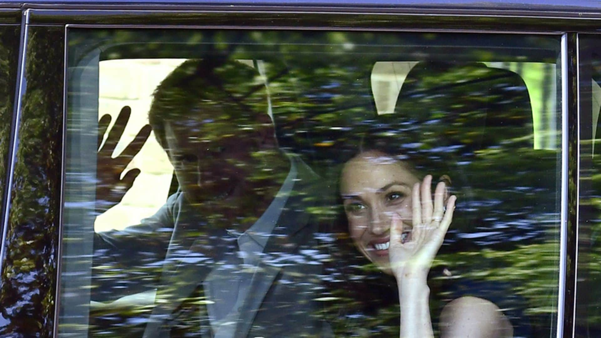 ¡Última imagen de los novios! Harry, Meghan y su madre se reúnen con Isabel II horas antes de la boda