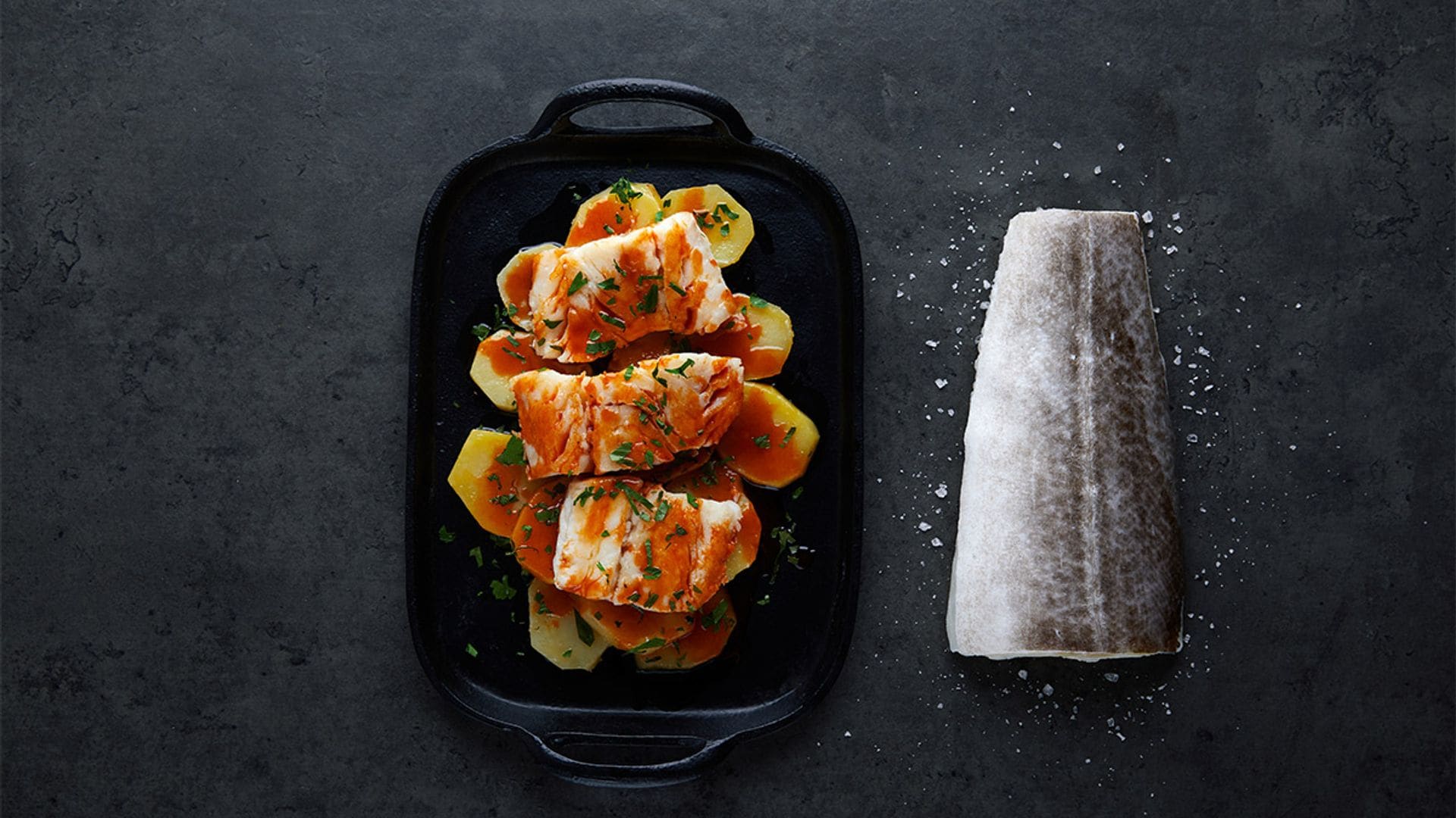 Bacalao con patatas y pimentón