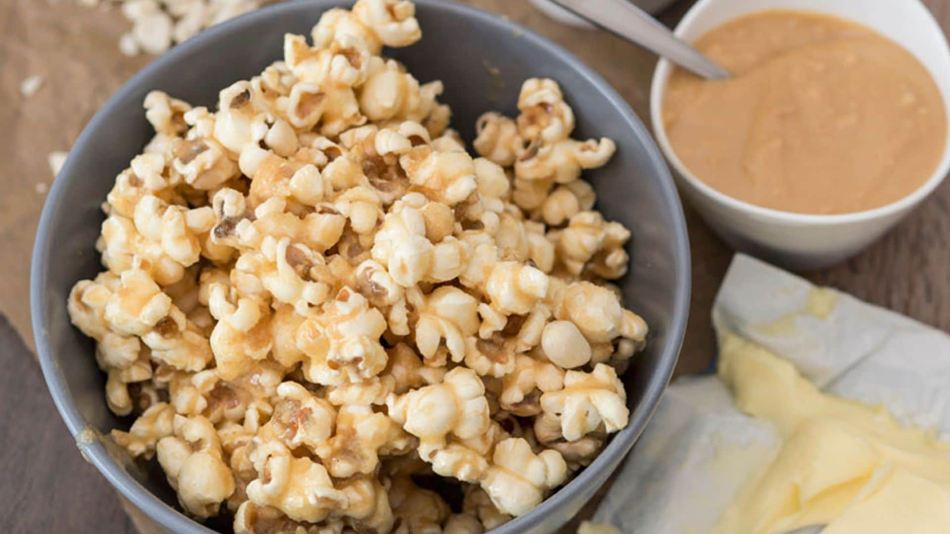 Palomitas con mantequilla de cacahuete