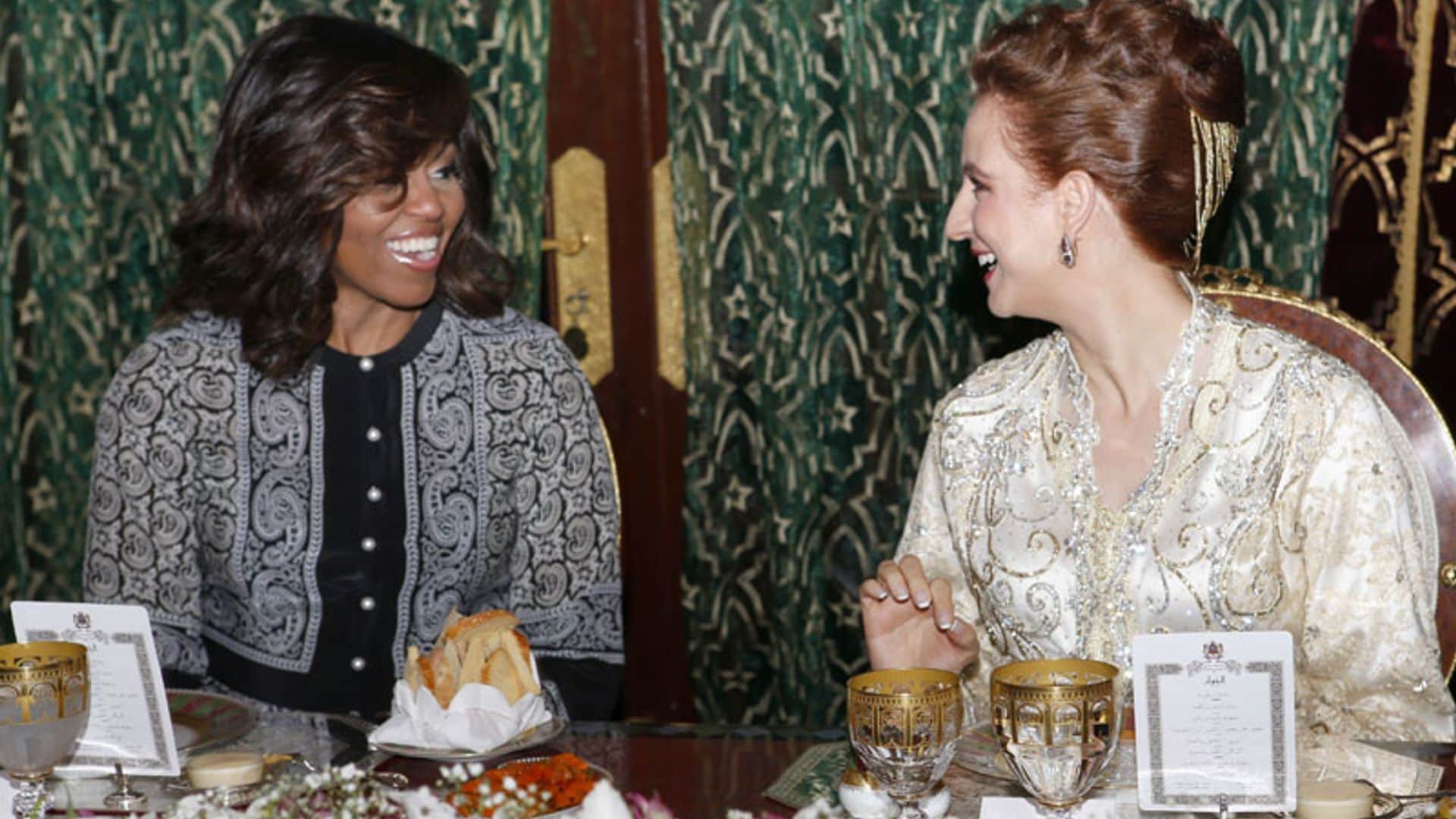 Salma de Marruecos obsequia a Michelle Obama y a Meryl Streep con un banquete de Ramadán