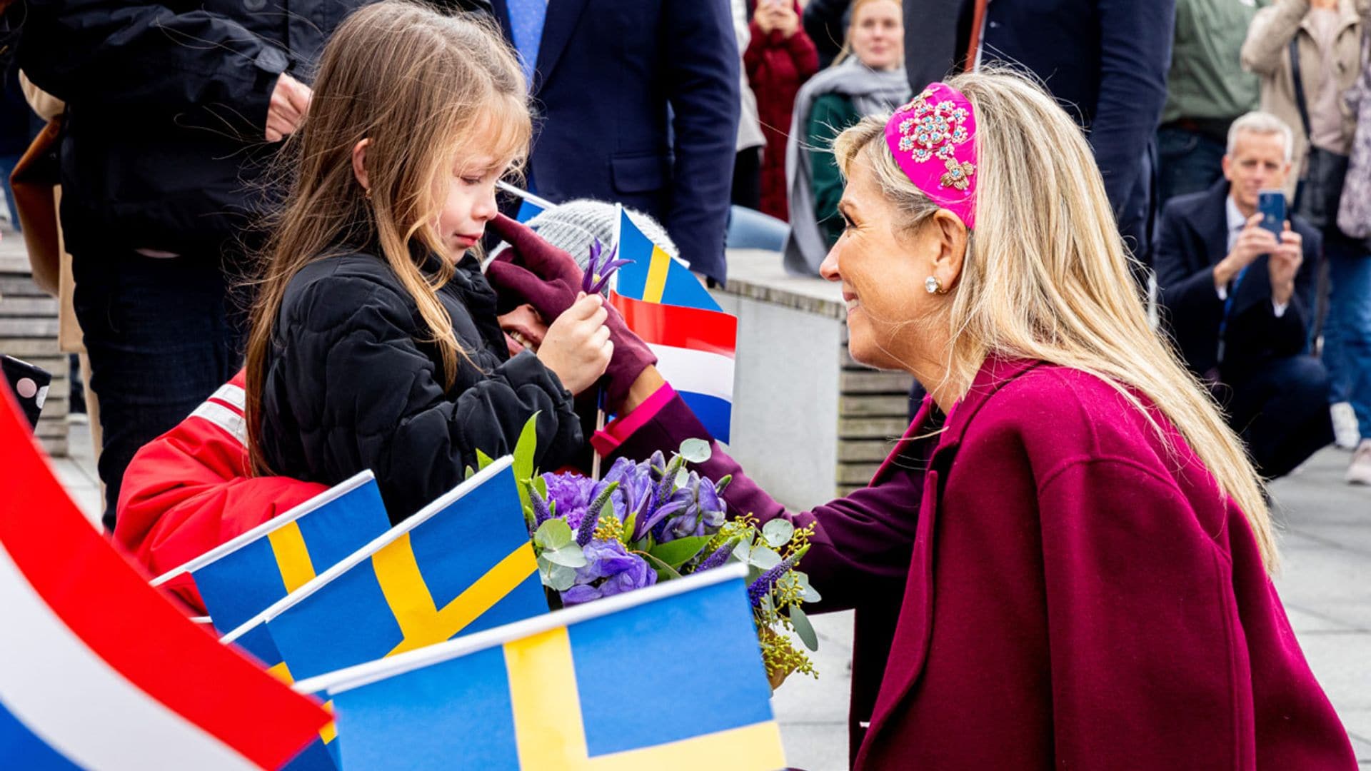 El tierno gesto de Máxima de Países Bajos sacando una sonrisa a una niña