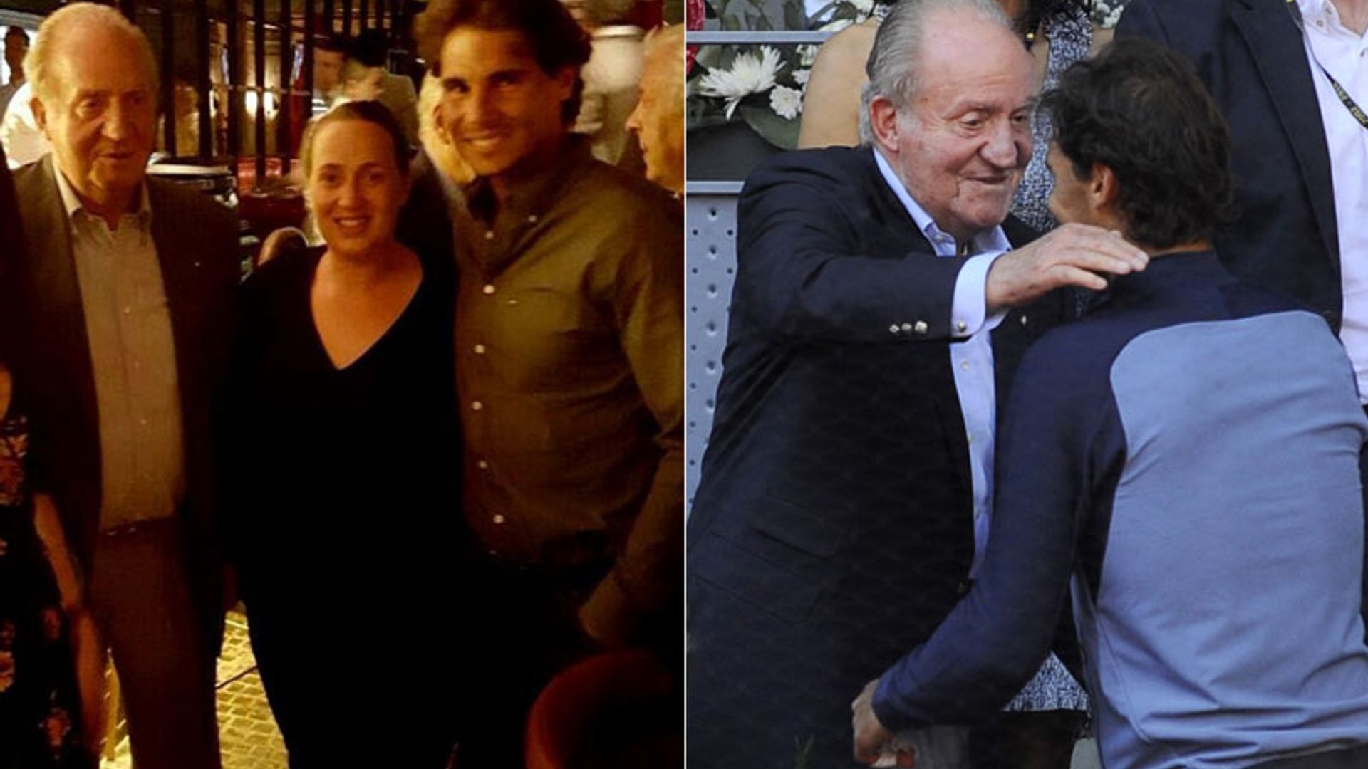 Don Juan Carlos y Rafa Nadal cenaron juntos en el restaurante del tenista