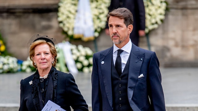 Pablo y Ana María de Grecia. Funeral del Gran duque de Luxemburgo