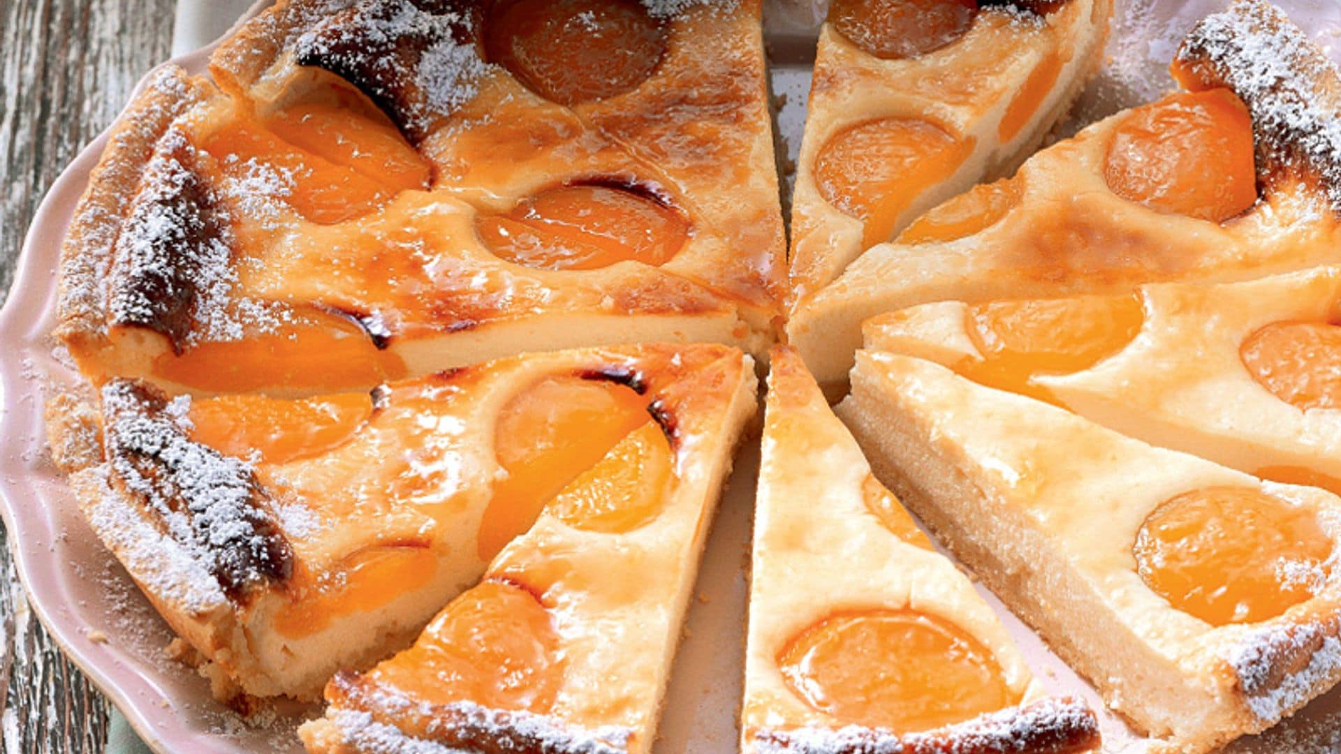 Tarta de queso y albaricoques