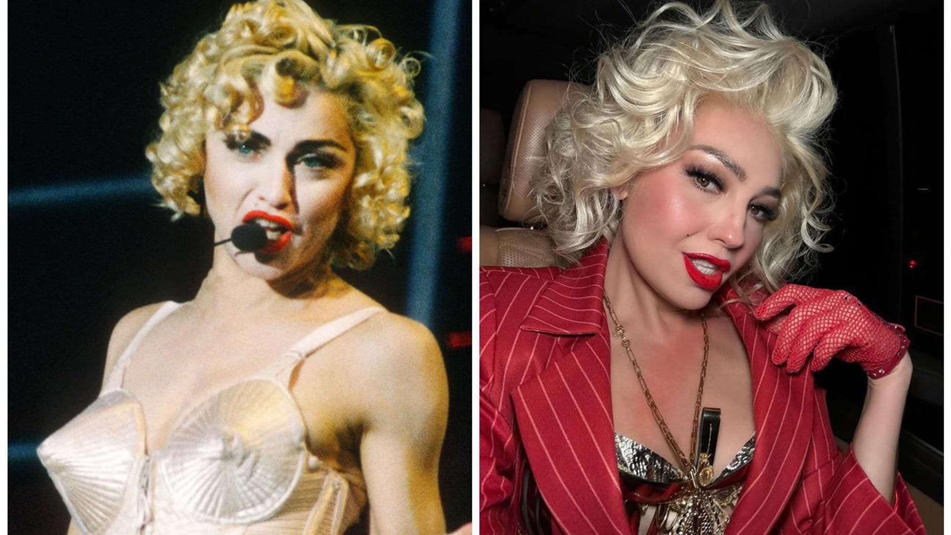 Thalía sorprende con su increíble transformación en Madonna