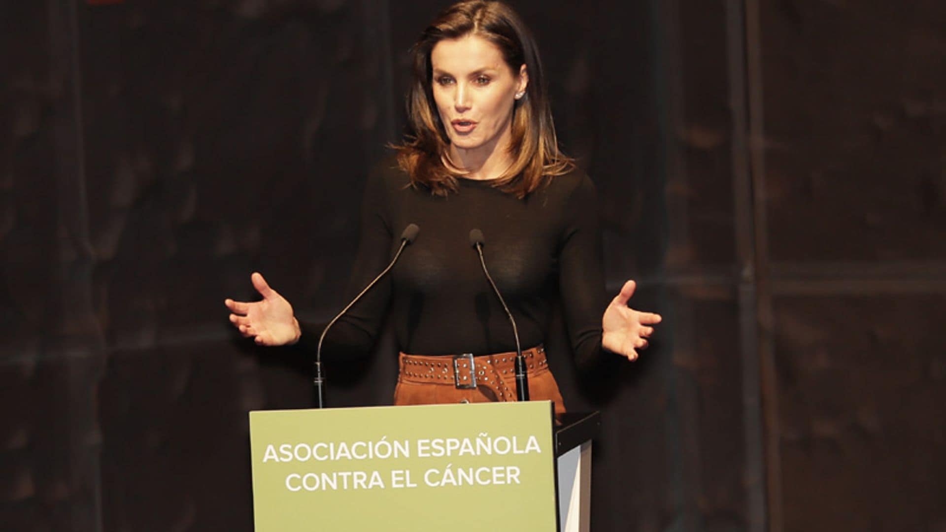 Respetar el silencio de los enfermos, la petición de doña Letizia en el Día Contra el Cáncer