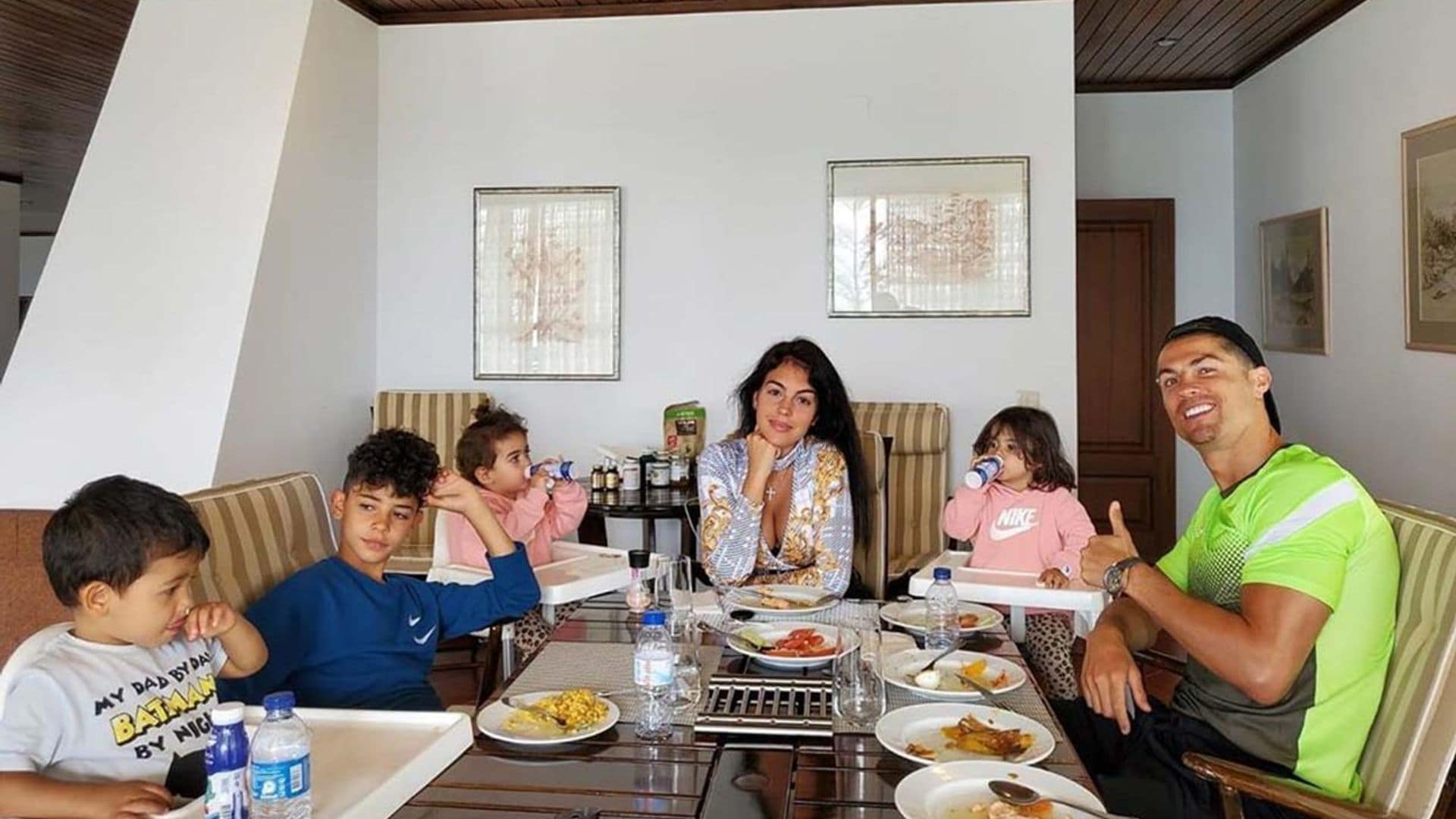 Un confinamiento con mucho amor, la comida familiar de Georgina Rodríguez y Cristiano Ronaldo