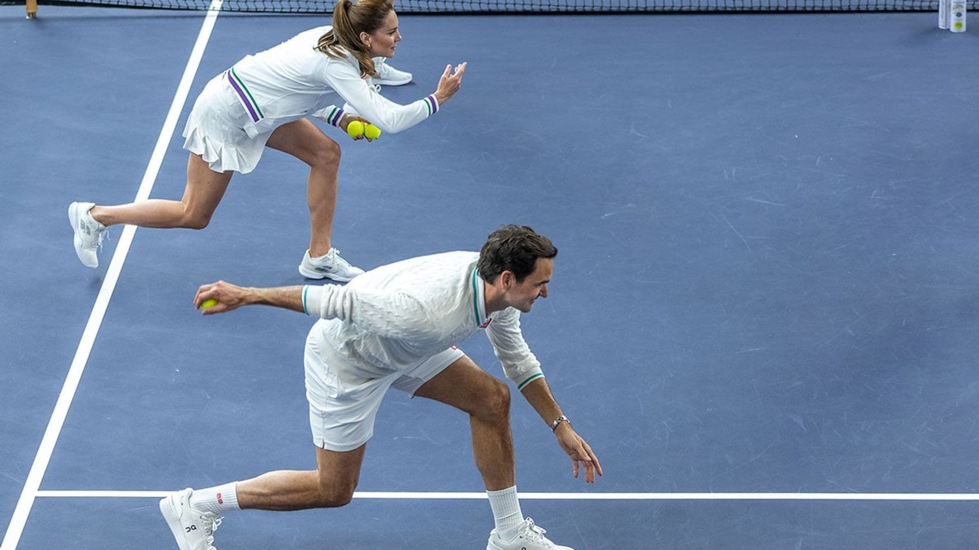 El mano a mano entre Kate y Roger Federer