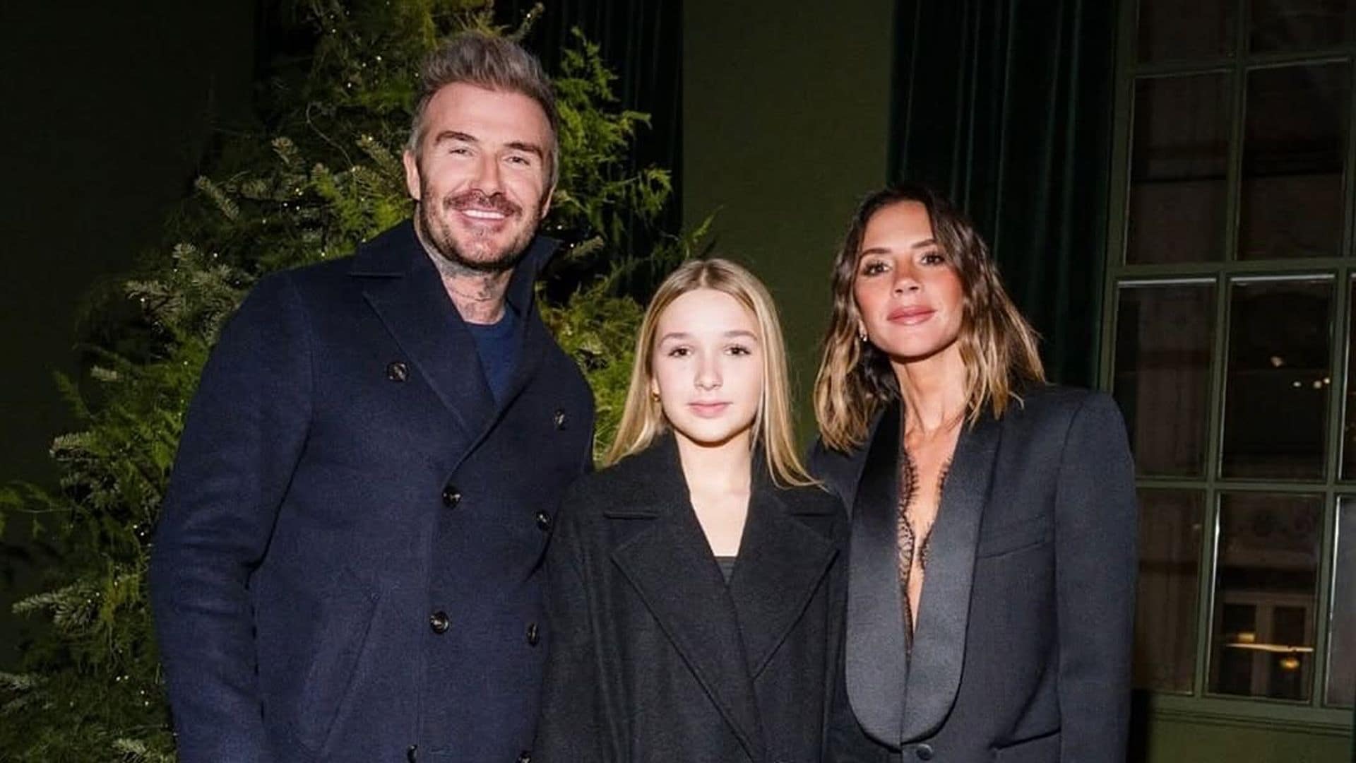 Los Beckham coordinan sus looks de traje para celebrar el 10 aniversario de la primera tienda de Victoria