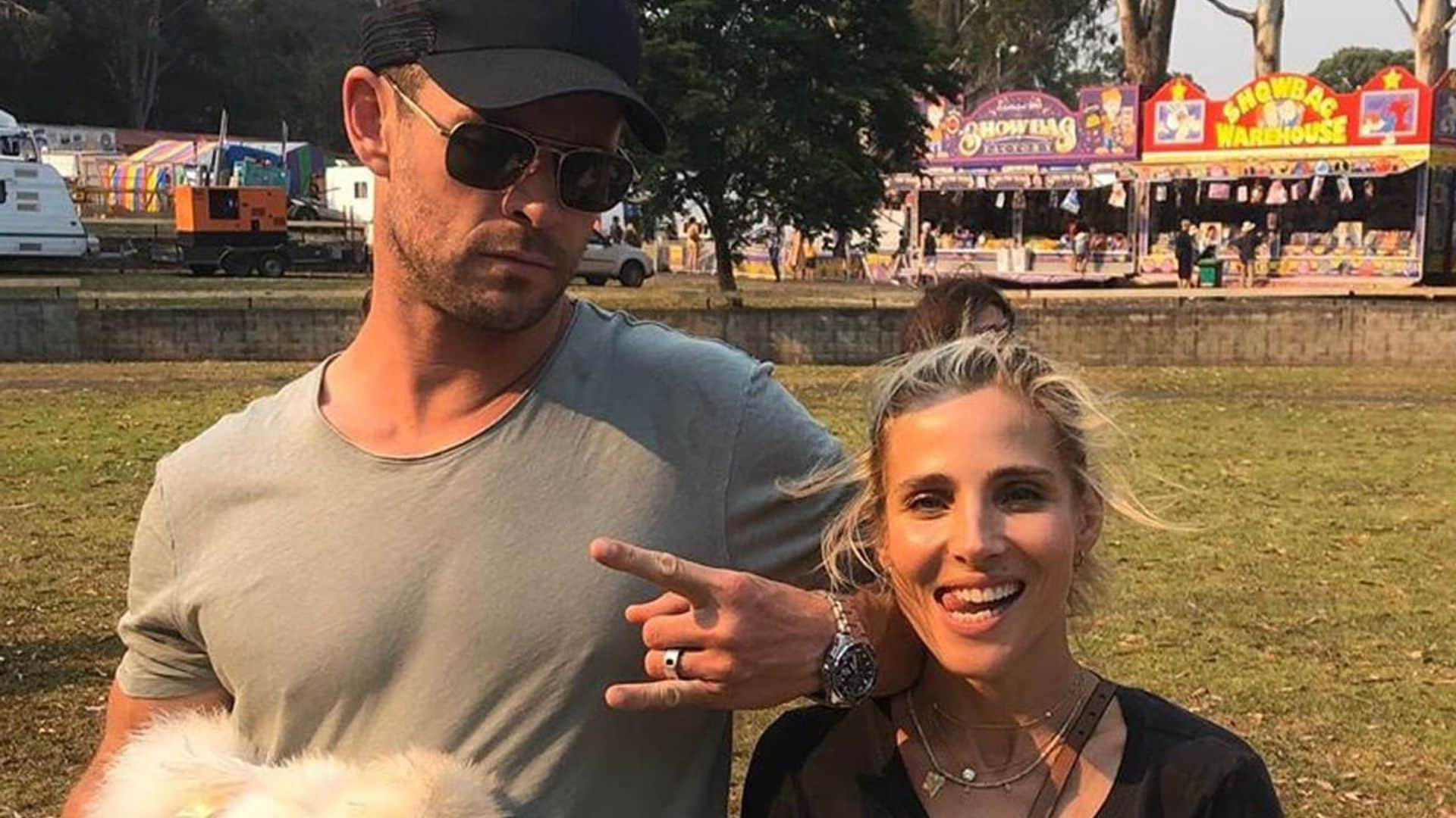 Competición de mascotas y lanzamiento de dardos: el original plan de Elsa Pataky y Chris Hemsworth