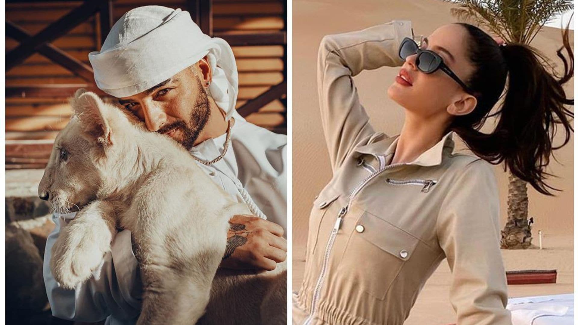 Maluma y Natalia Barulich no cruzan sus caminos; él disfruta de Dubái y ella está en Maldivas